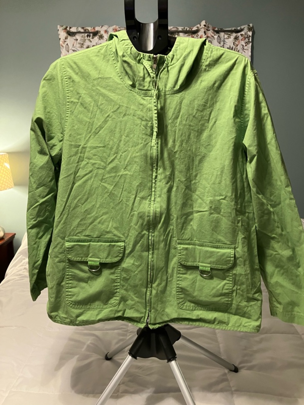 G. Hook Green Hooded Lightweight Jacket Size L